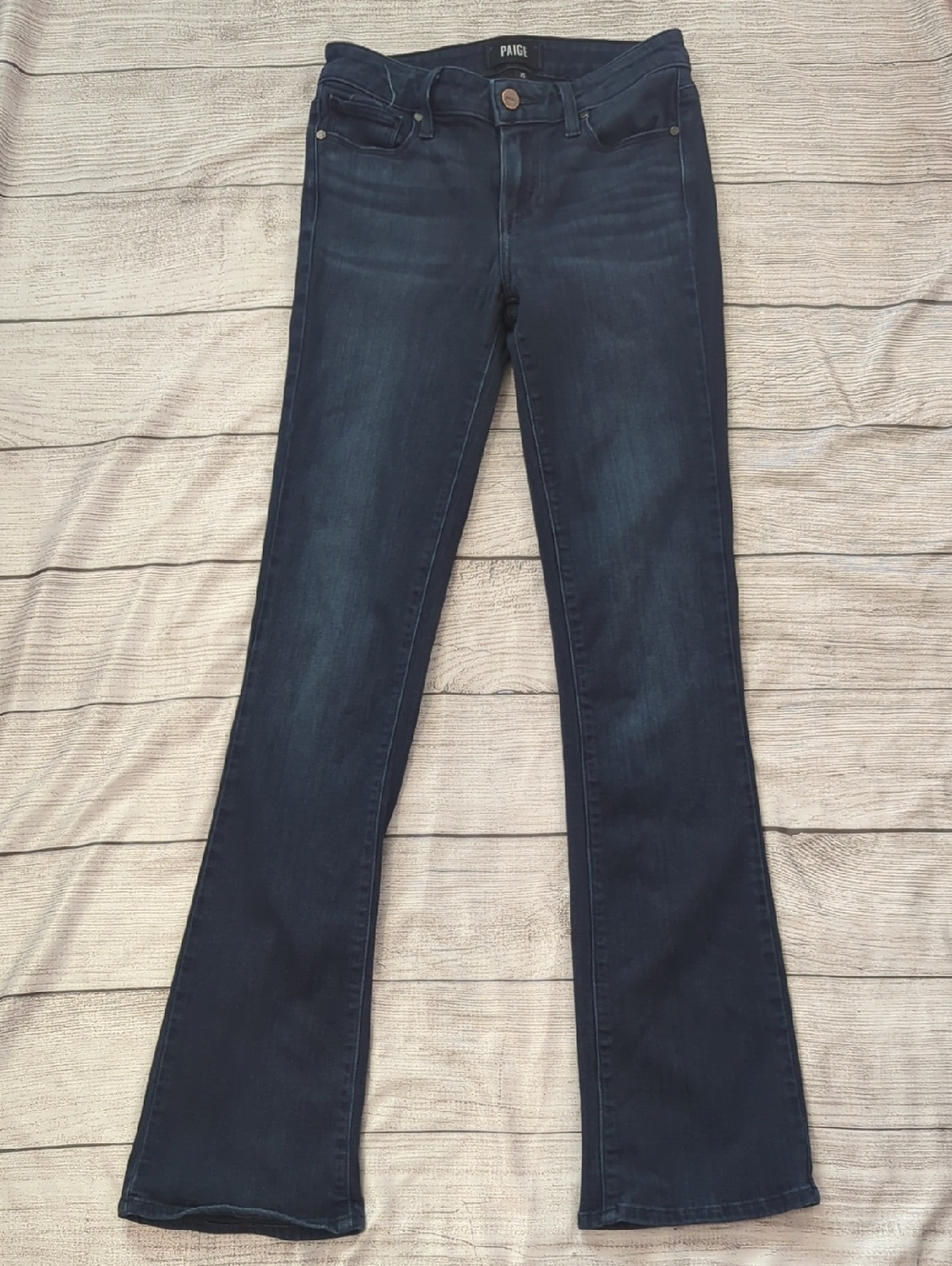 PAIGE Dark Indigo Flare Jeans